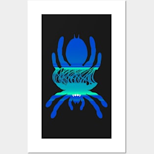 Tarantula Silhouette V129 (Horizontal) Posters and Art